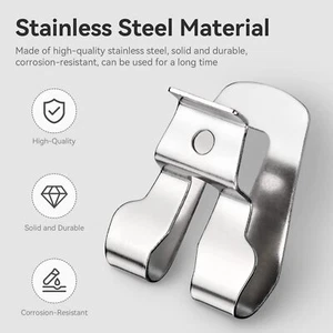 10-Pack Stainless Steel Driver Drill Belt Clip Hooks for Ryobi/Ridgid 18V Tools - Imagen 1 de 8