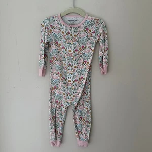 Magnetic Me Kids 9-12 Months Floral Bunny Rabbit Print Magnetic One Piece - Picture 1 of 4