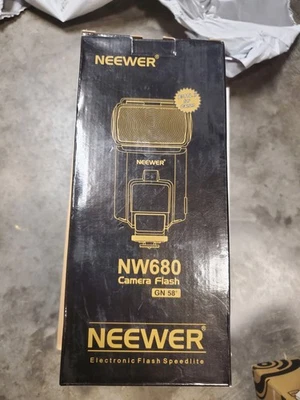Neewer NW680 Speedlite Flash Unit Flashgun Para DSLRs Canon Fit Liga Sem Teste - Imagem 1 de 4