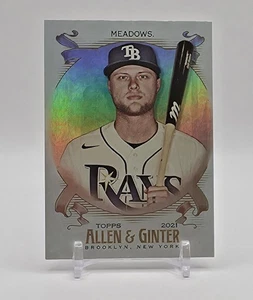 2021 Topps Allen & Ginter AUSTIN MEADOWS ritratto argento RAGGI #192 - Foto 1 di 2