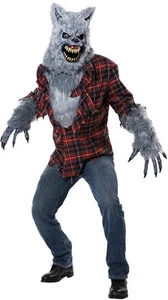 California Costume Grey Lycan Werewolf Adult Men Halloween Outfit 01373 - Picture 1 of 3