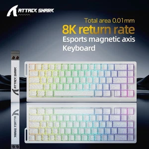 ATTACK SHARK X68 HE 8000Hz Rapid Trigger-Tastatur Kabelgebundene RGB 60% for PC - Bild 1 von 13