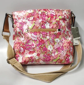 Giani Bernini Umhängetasche rosa & grün Blumen Textil NEU - Bild 1 von 6