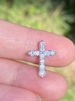 Platinum 0.53TCW 100% Natural Diamond Cross Pendant - Image 1 of 4