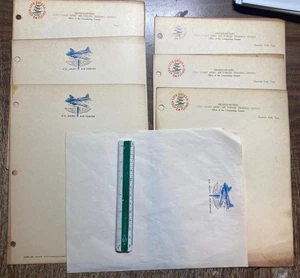 LOT WWII USAAF US ARMY AIR FORCE LETTERHEAD RANDOLPH FIELD TEXAS GULF COAST OCG - Picture 1 of 5