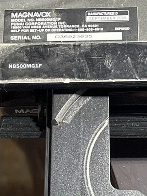 Reproductor de DVD Blu-Ray Disc Magnavox NB500MG1F HDMI Bonusview - SIN PROBAR SIN CONTROL REMOTO Foto 1 de 4