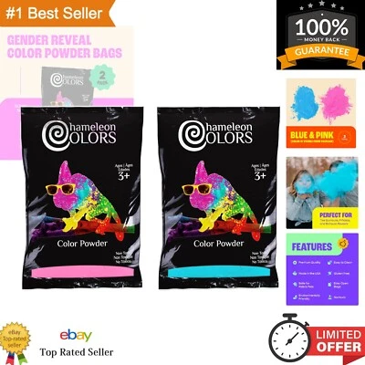 Polvo revelador de género azul y rosa - Bolsas de 2 lb - Ideal para piñatas y globos Foto 1 de 4