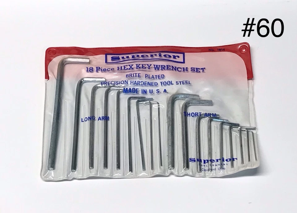 Vintage Superior Tool 18-Piece Hex Key Wrench Set Made in USA NOS - Image 1 of 1