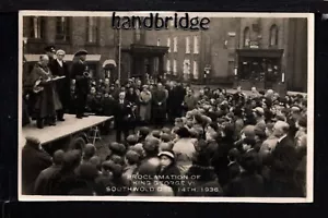 Southwold - Proclamación del Rey Jorge VI, 1936 - Postal fotográfica real - Imagen 1 de 1