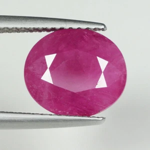 3.98 ct AWESOME PINKISH RED - NATURAL BURMA RUBY LOOSE GEMS Heated - See Vdo  DR - Picture 1 of 2