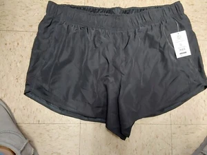Nwt Athletc Works Womens Plus Core Running Shorts Black Attached Pants XXL 20 - Picture 1 of 1