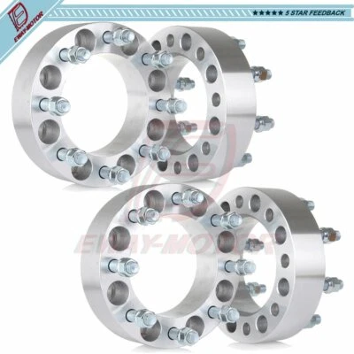 4X 8x6.5 2" Wheel Spacers 14x1.5 For Chevrolet Silverado 2500 HD Ram 2500 Hummer - Image 1 of 4