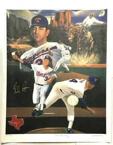 Nolan Ryan signed Robert Stephen Simon 25x34 litho Mint autograph CBM COA /1000 - Picture 1 of 10