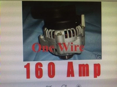 160 HIGH AMP HD Alternator LS1 Camaro Trans AM Chevy Camaro One 1 Wire 1998 2002 Foto 1 de 3