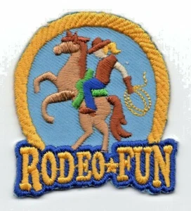 RODEO FUN Iron On Patch Southwest Western - Picture 1 of 1