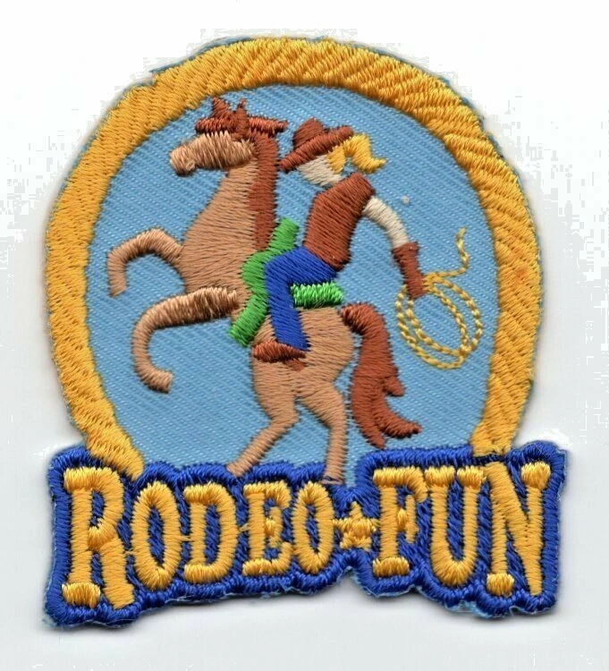 RODEO FUN Iron On Patch Southwest Western  - Image 1 of 1