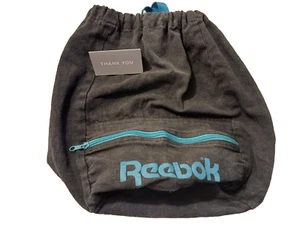 Reebok Black Cotton Denim Material Sling Bag w/Cinch Close & Front Pocket 90s - Picture 1 of 15