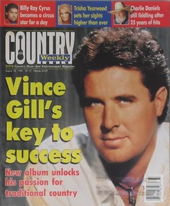 VINCE GILL August 1998 COUNTRY WEEKLY Magazine BILLY RAY CYRUS / TRISHA YEARWOOD - Picture 1 of 1