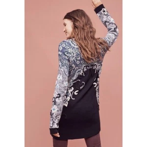 Anthropologie HWR MONOGRAM Emmia Hand-Stitched Embroidered Cardigan Sweater S - Picture 1 of 14