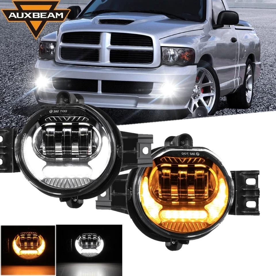 LED Fog Lights DRL Lamps For 2002-2008 Dodge Ram 1500 2003-2009 Ram 2500 3500 - Image 1 of 4