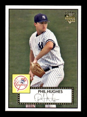 2007 Topps '52 #150b Phil Hughes Action Yankees Rookie SP - Image 1 of 2