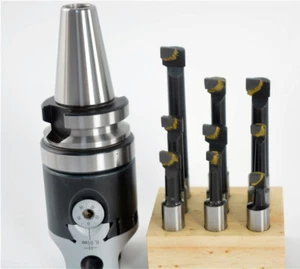 Cabezal de perforación de carburo F1-12 50 mm + 9 piezas puntas de perforación de carburo de 12 mm con montaje BT30 1-1/2""-18 - Imagen 1 de 10