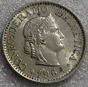 SWITZERLAND TEN (10) RAPPEN COIN 1969 B (B287) - Picture 1 of 3