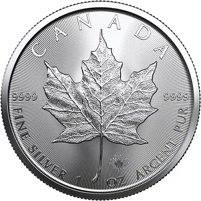 2022 1 Oz. Canadian Silver Maple Leaf $5 Coin .9999 Fine Silver BU • 49.99$