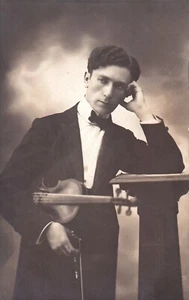 Fotografía autografiada violinista de Alexandre Kors, 1909 - Imagen 1 de 2