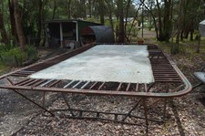 Trampoline - Olympic Size (mat good, frame poor)