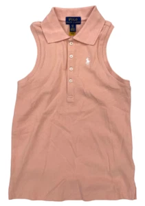 Ralph Lauren Sport Pink Sleeveless Cotton Vest Button Shirt Top Girl (5) - Picture 1 of 3