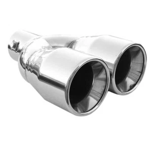 Doble Escape Punta Embellecedor Tubo para Opel Omega Vectra Meriva Signum - Imagen 1 de 5