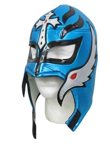 Rey Mysterio Lucha Libre Máscara de Lucha Libre (pro-fit) Disfraz Ropa - Azul Polvo - Imagen 1 de 5