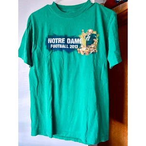 University of Norte Dame Football 2013 T-Shirt Green - Picture 1 of 6