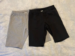 Hanna Andersson Black & Gray Bike Shorts Size 150 (U.S. 12) - Picture 1 of 7