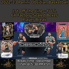 Klay Thompson 2022-23 Panini Obsidian Basketball FOTL 6X Box Player BREAK #1