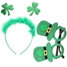  St. Patrick's Day Headband & Glasses Set - Shamrock Boppers & Leprechaun-SC