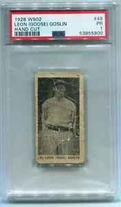 1928 W502 Leon Goose Goslin #49 HOF PSA 1 - Picture 1 of 2