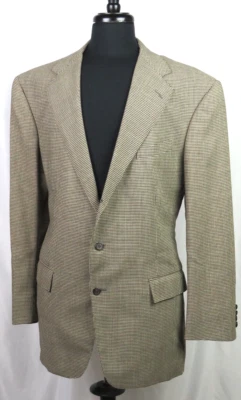 Ralph Lauren 2 Button Wool/Mohair Checkered Men's Blazer Sport Jacket 42 Long - Image 1 of 4