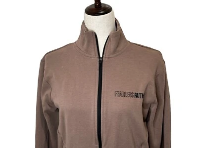 Sudadera Army Of God Fearless Faith Marrón Cremallera Frontal Completa Para Mujer Talla Pequeña Usada en Excelente Condición Foto 1 de 4