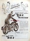B.s.a. 'bantam' 125cc Motor Cycle Advert #5 : 1950 M/cycle Print