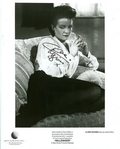 HORROR Clare HIGGINS signed HELLRAISER (Julia Cotton) 8x10 pic - Photo 1 sur 1