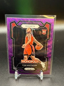 2023/24 Panini Prizm Monopoly Cam Whitmore Purple Prizm RC #31 - Rockets π₯ - Picture 1 of 2