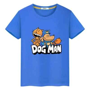 Dog Man Print t shirt Short Tops Anime Tees pride tshirt y2k one piece kids - Picture 1 of 27