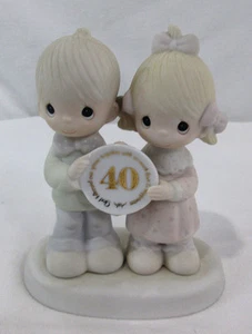 40 Year Anniversary Vintage 1983 5.5" Porcelain Happy love Cake Topper Figurine - Picture 1 of 4