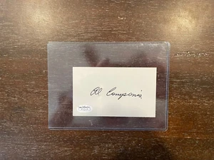 AL CAMPANIS SIGNED Autograph Auto 4x6 CARD JSA Auth BROOKLYN DODGERS *Noles2148* - Picture 1 of 1