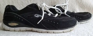 Dr Scholl ~ Zapatillas Mujer ~ Talla 9.5 ~ Blanco y Negro ~ Cuero/Tela Superior - Imagen 1 de 5