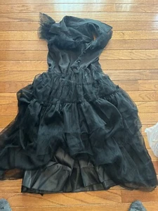 Addams Family Mittwoch Party Halloween Kleid Kostüm Mädchen 6/7 Neu - Bild 1 von 2