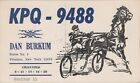 CB radio QSL carte postale KPQ-9488 wagon à cheval Dan Burkum années 1960 Potsdam New York