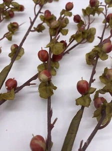 3pk Faux Picks Berries with Greenery Floral Craft Supplies Arts and Crafts - 1 - Picture 1 of 3